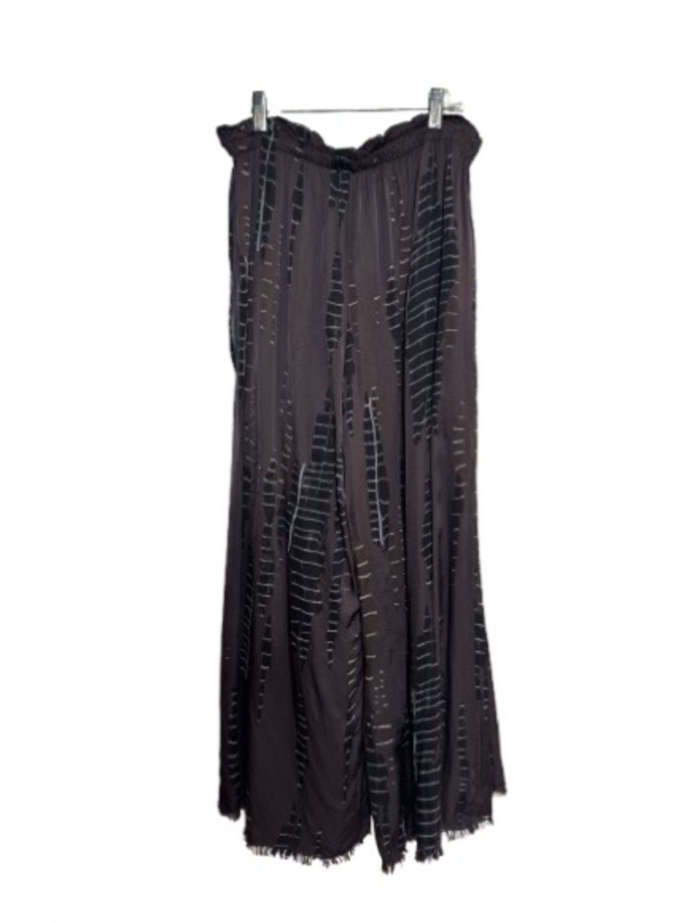 Wide Leg Black Patterned Palazzo Pants